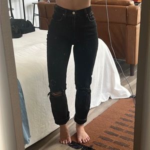 Abercrombie curve love ultra high rise straight jean